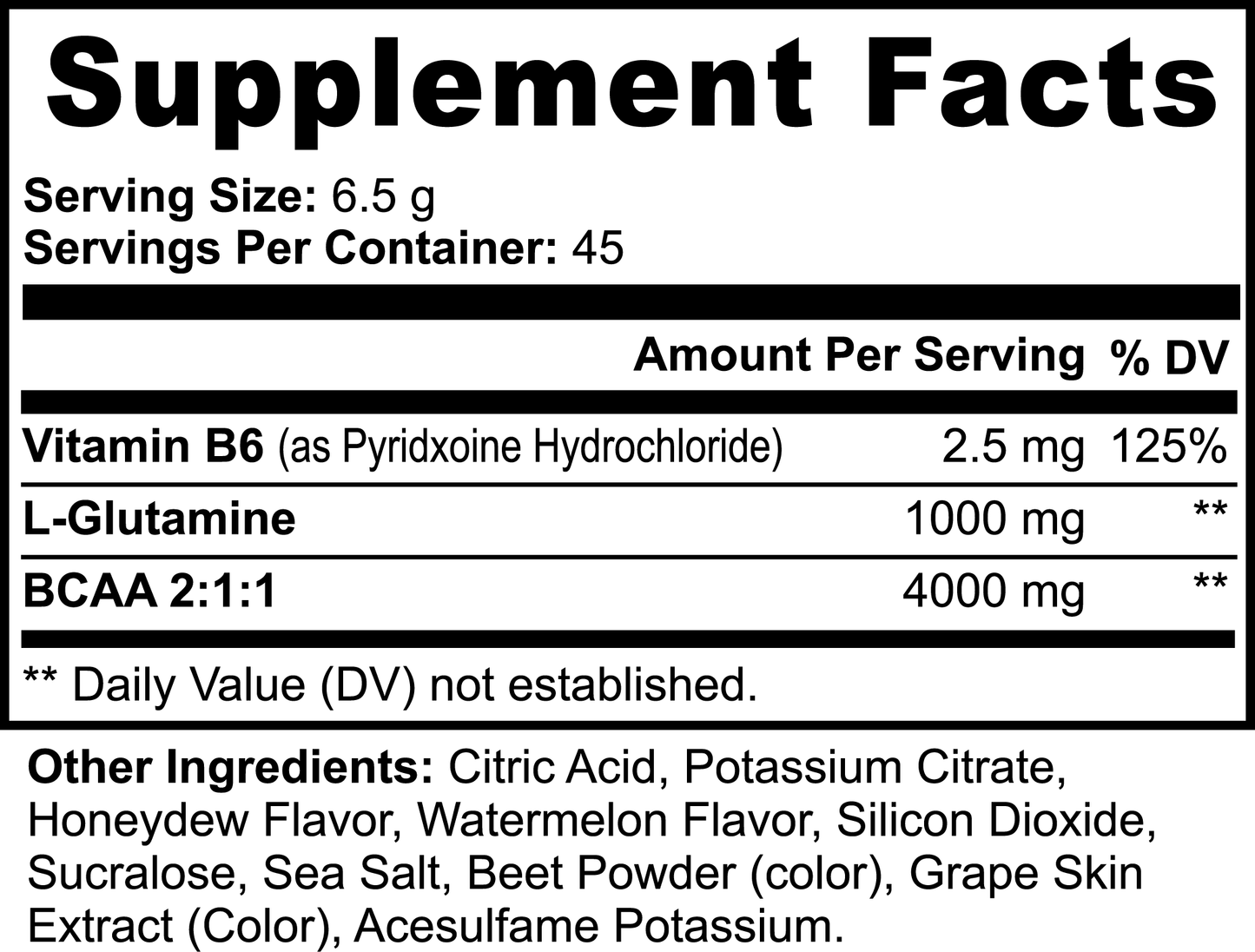 BCAA + L-Glutamine (Honeydew Watermelon)
